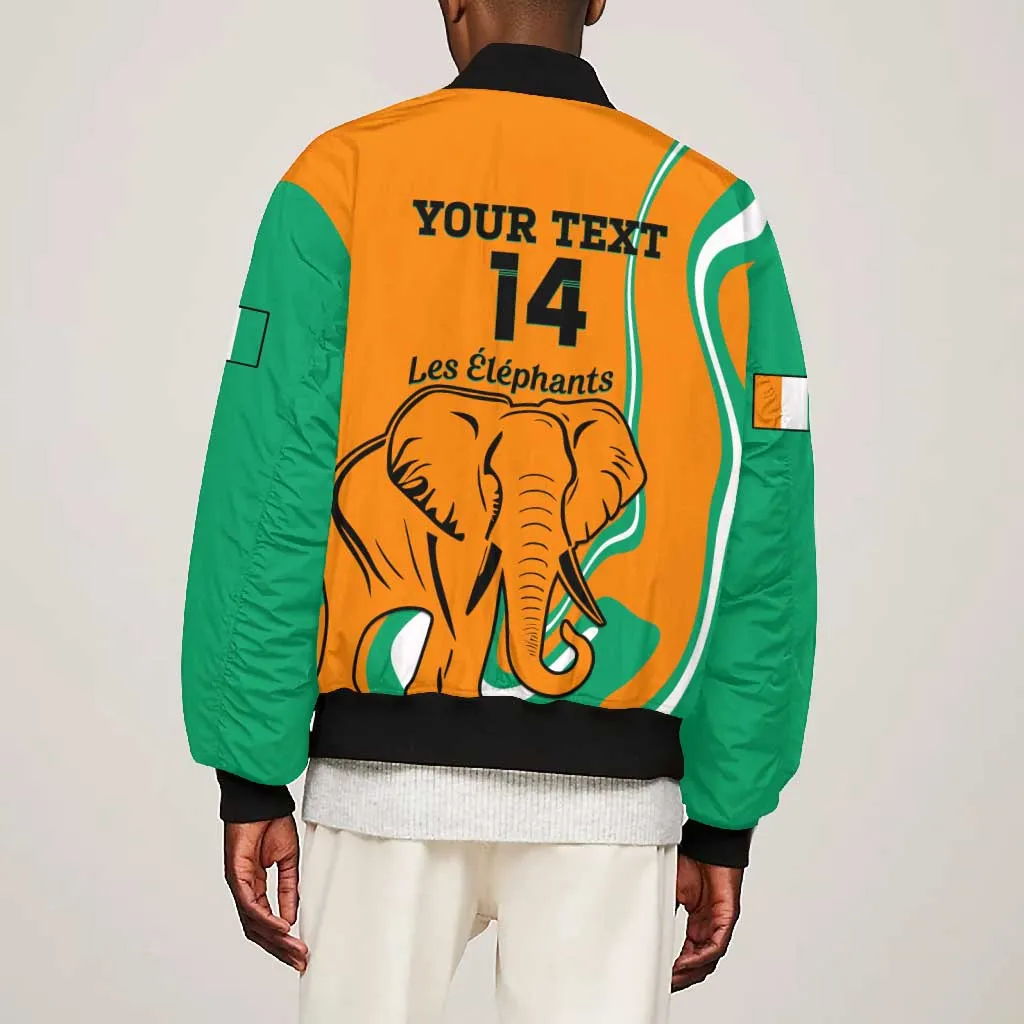 Custom Ivory Coast Football Bomber Jacket 2024 Go Champions Les Elephants LT14