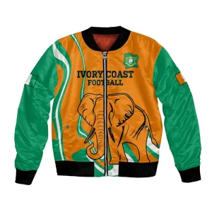 Custom Ivory Coast Football Bomber Jacket 2024 Go Champions Les Elephants LT14