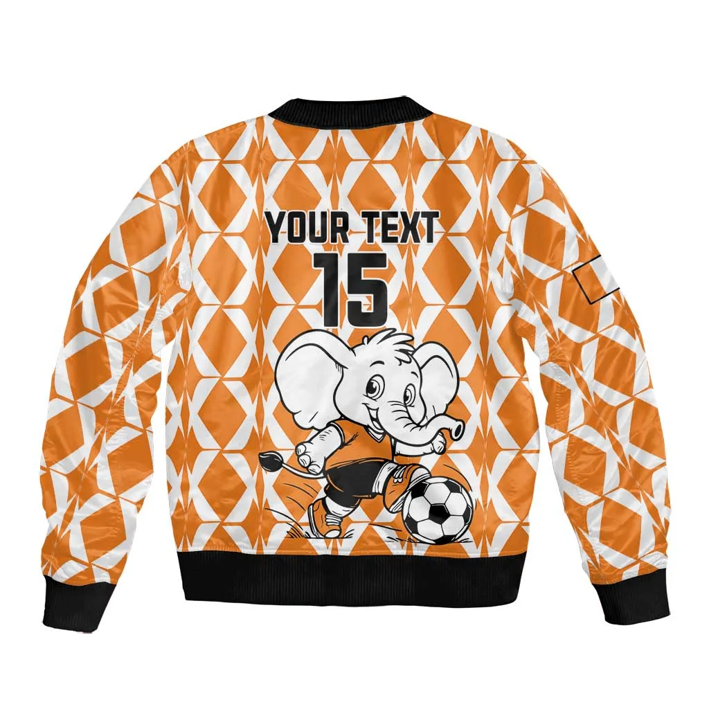 Custom Ivory Coast Football Bomber Jacket Go Champions LT15