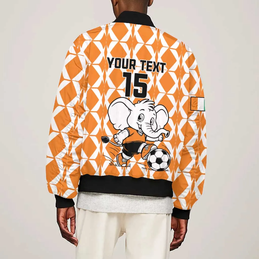 Custom Ivory Coast Football Bomber Jacket Go Champions LT15