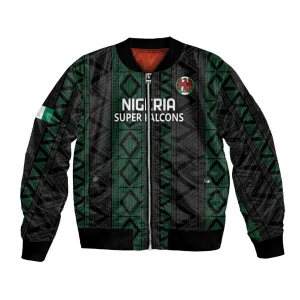 Custom Nigeria Football Bomber Jacket Go Super Falcons African Pattern LT14