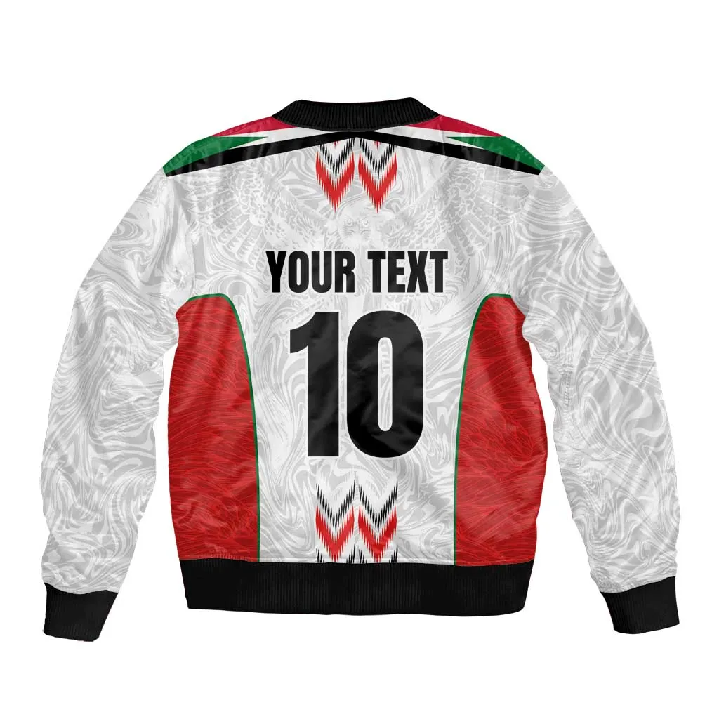 Custom Sudan Football Bomber Jacket Wings of Victory - Go Falcons of Jediane LT03