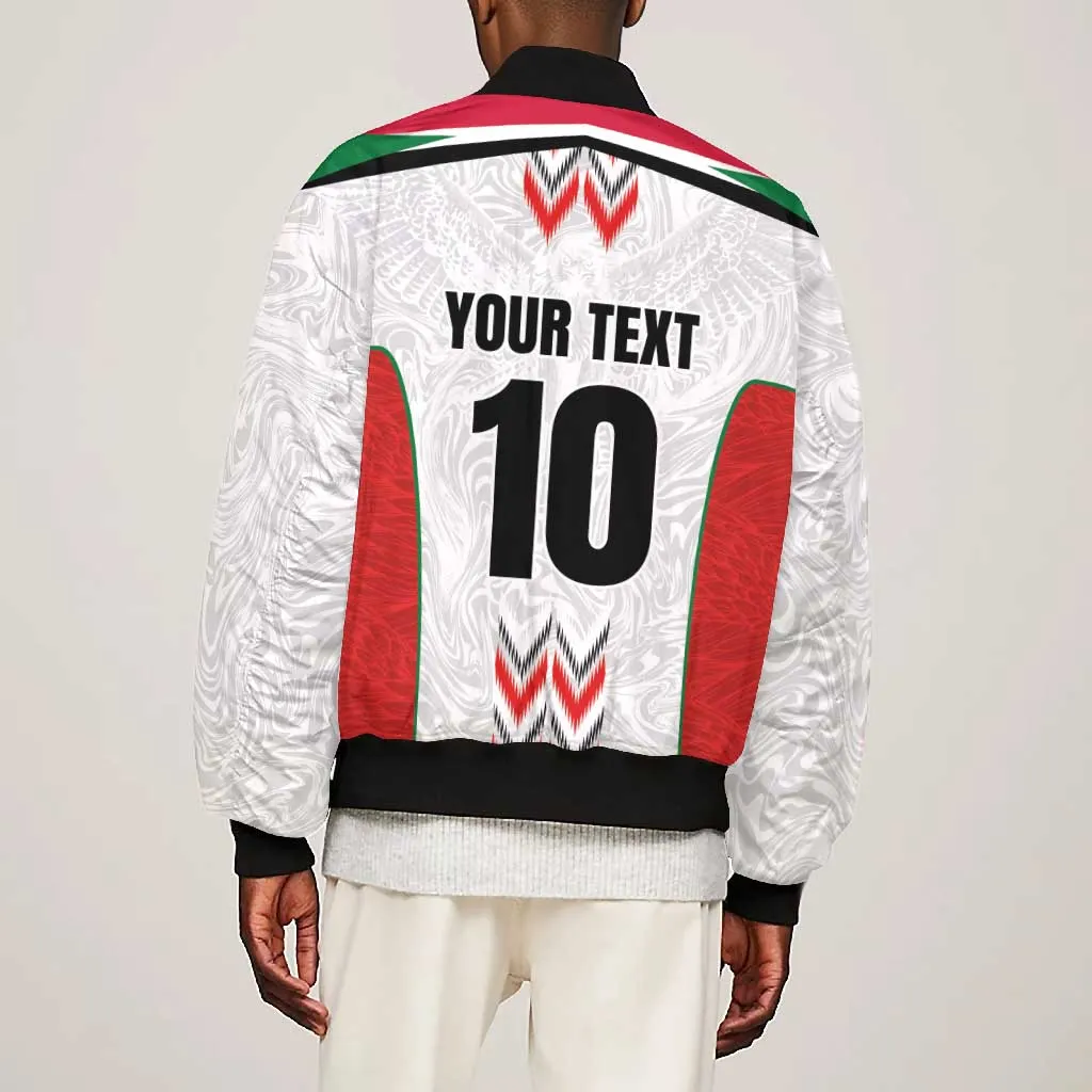 Custom Sudan Football Bomber Jacket Wings of Victory - Go Falcons of Jediane LT03