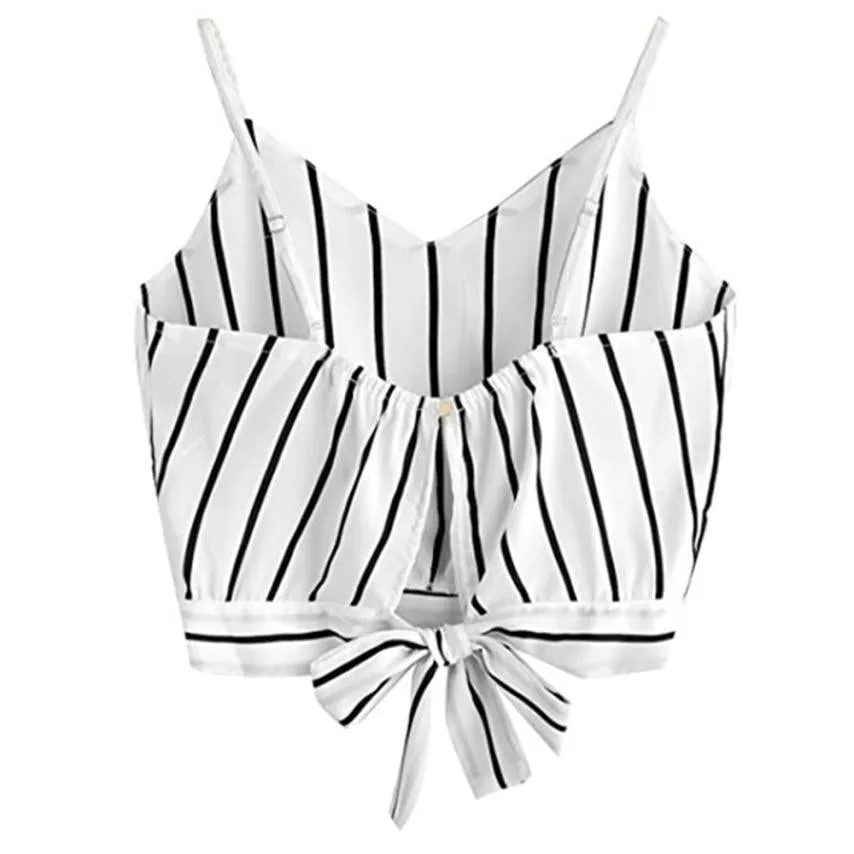 Cute Back Knot Crop Top