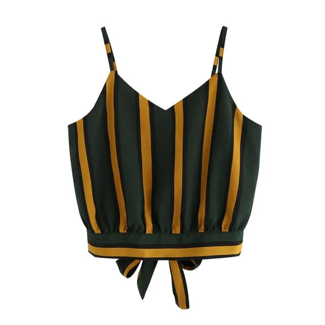 Cute Back Knot Crop Top
