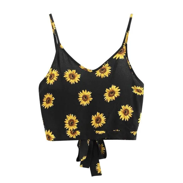 Cute Back Knot Crop Top