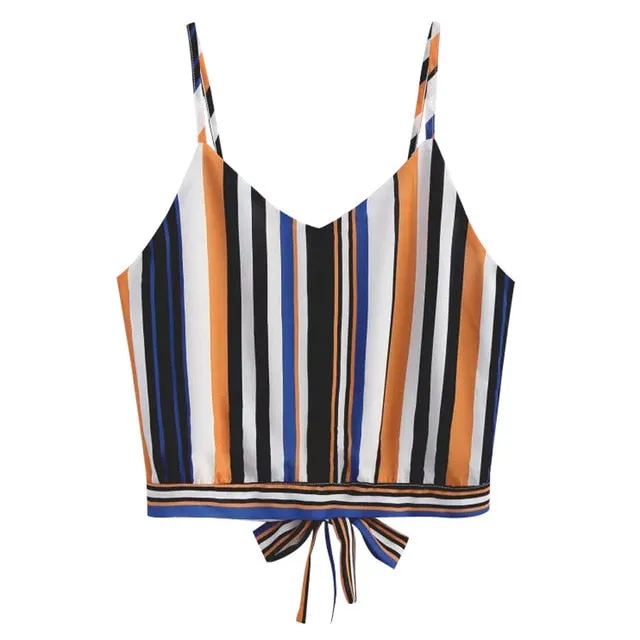 Cute Back Knot Crop Top