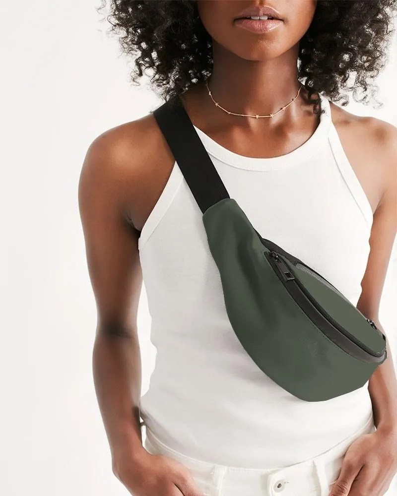 Dark Warm Green Belt Bag | Dark Pale Pastel Warm Green | C15M0Y30K80