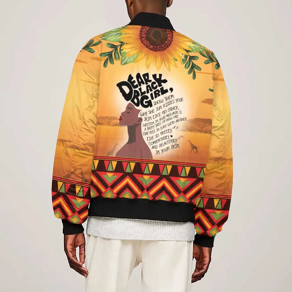 Dear Black Girl Bomber Jacket African Pride Black Women DT04