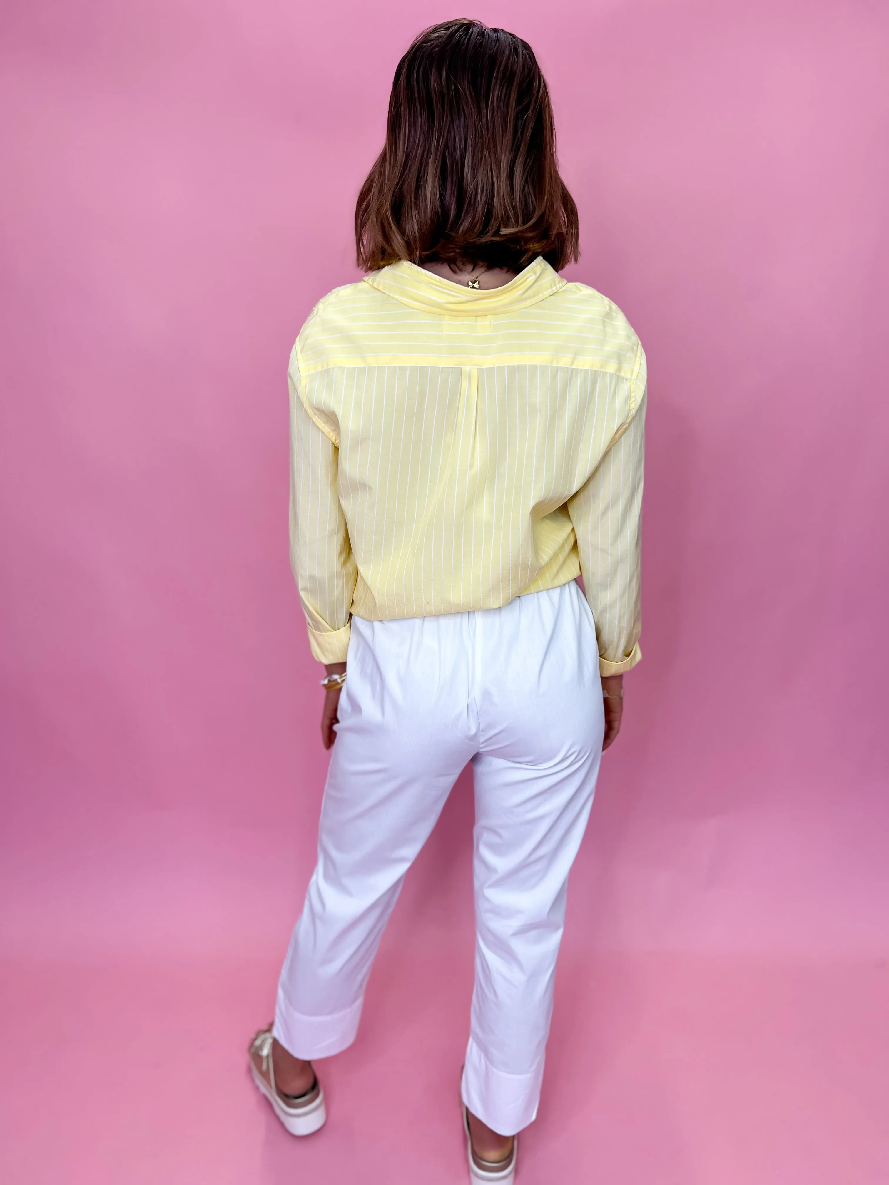 [Dear John] Lolita Boyfriend Fit Top - Pale Banana