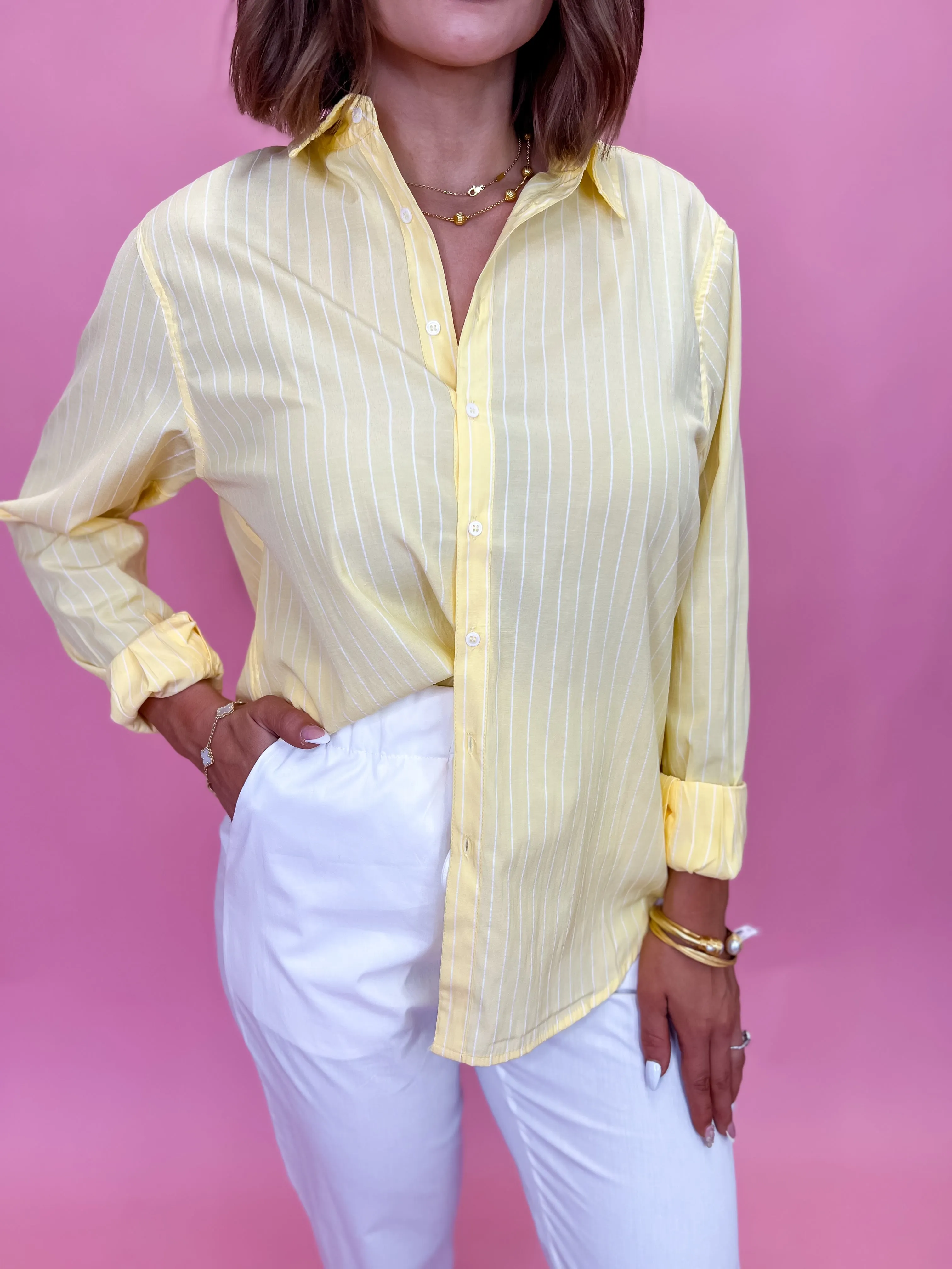 [Dear John] Lolita Boyfriend Fit Top - Pale Banana