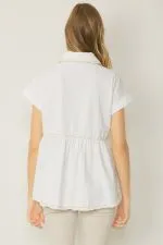 Denim Button Up Collared SS Babydoll