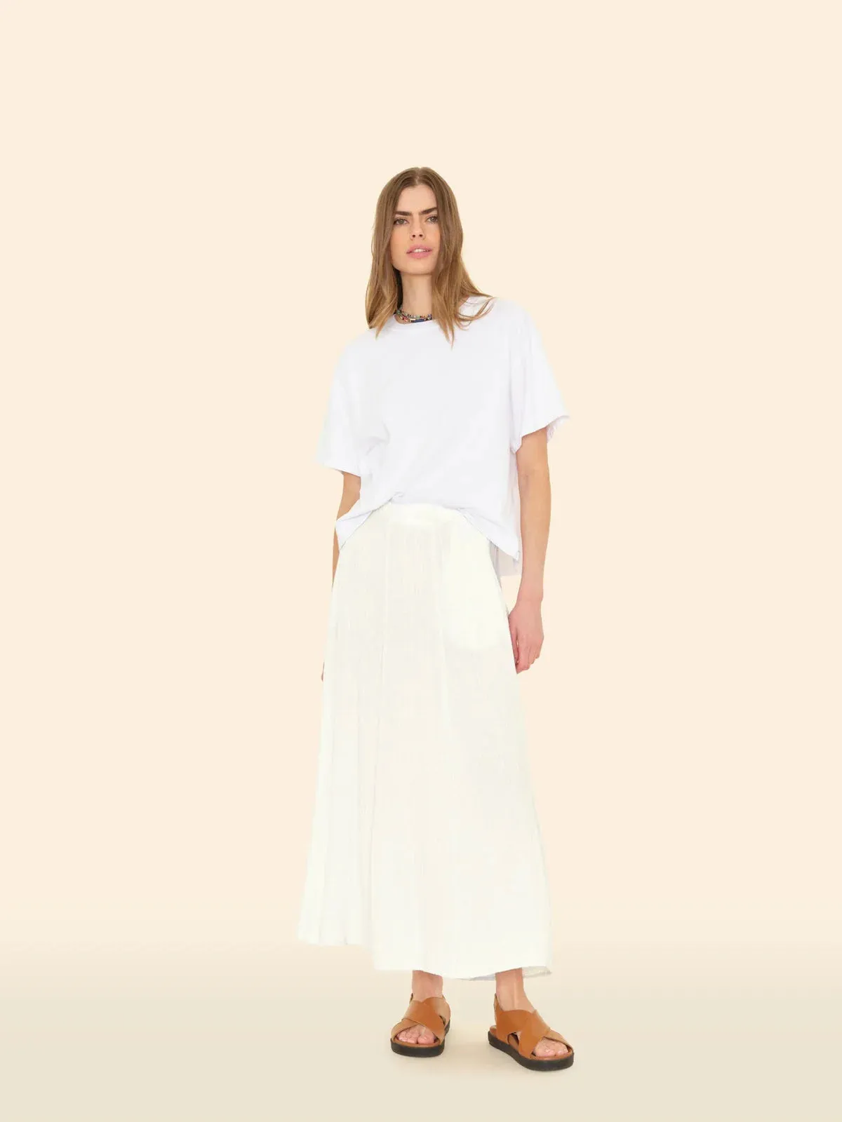 Deon Gauze Skirt - White