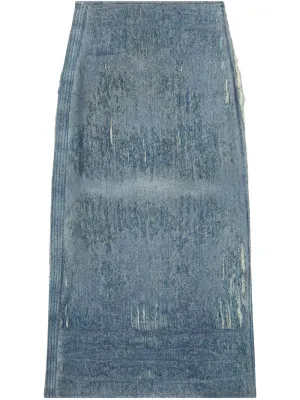 Diesel denim midi kjol