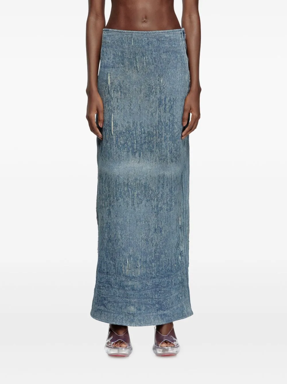 Diesel denim midi kjol