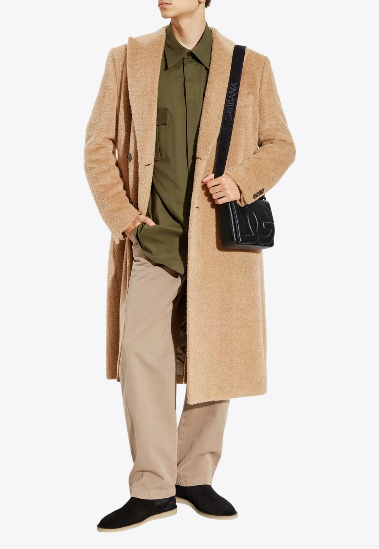 Double-Breasted Llama Wool Coat