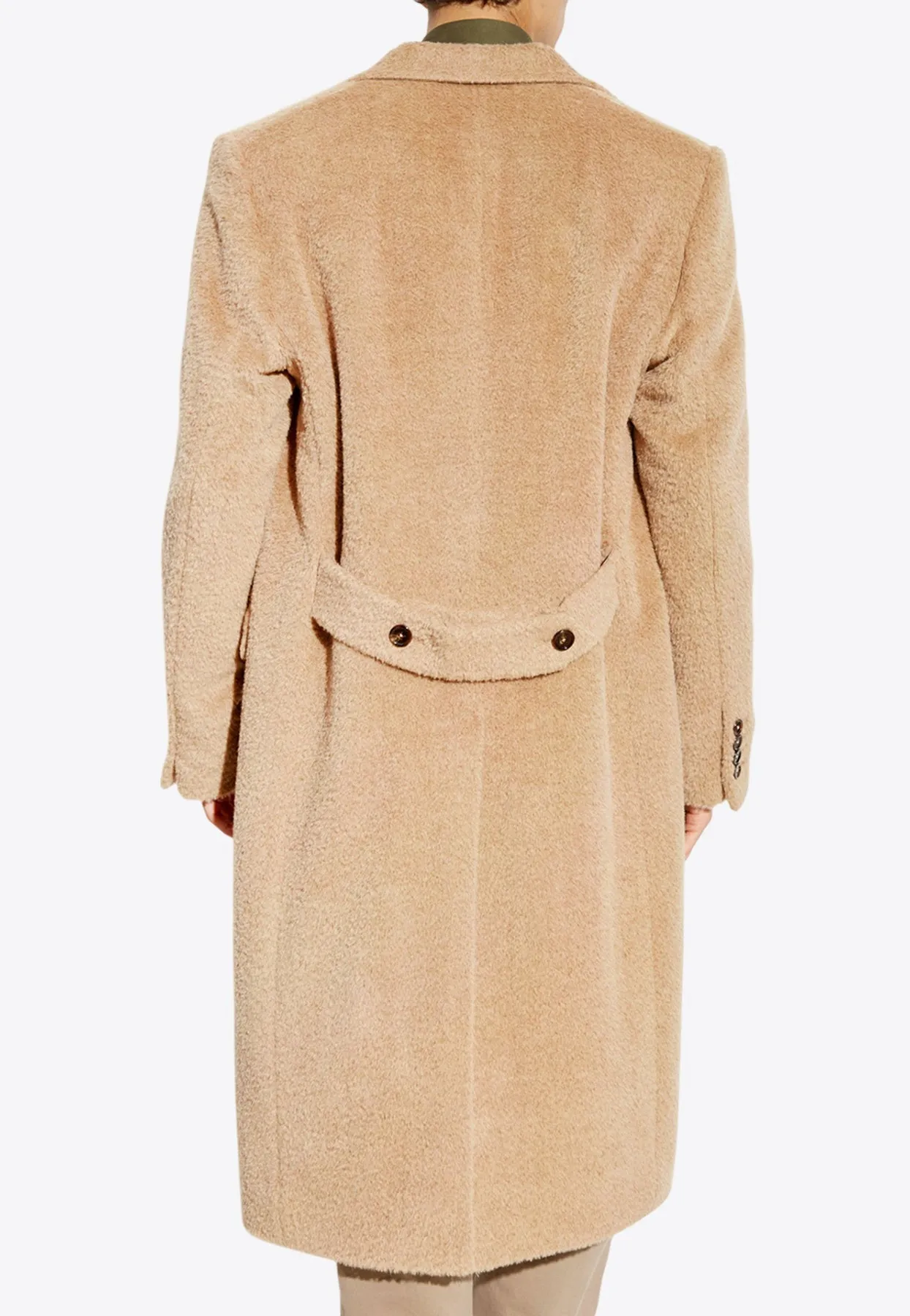 Double-Breasted Llama Wool Coat