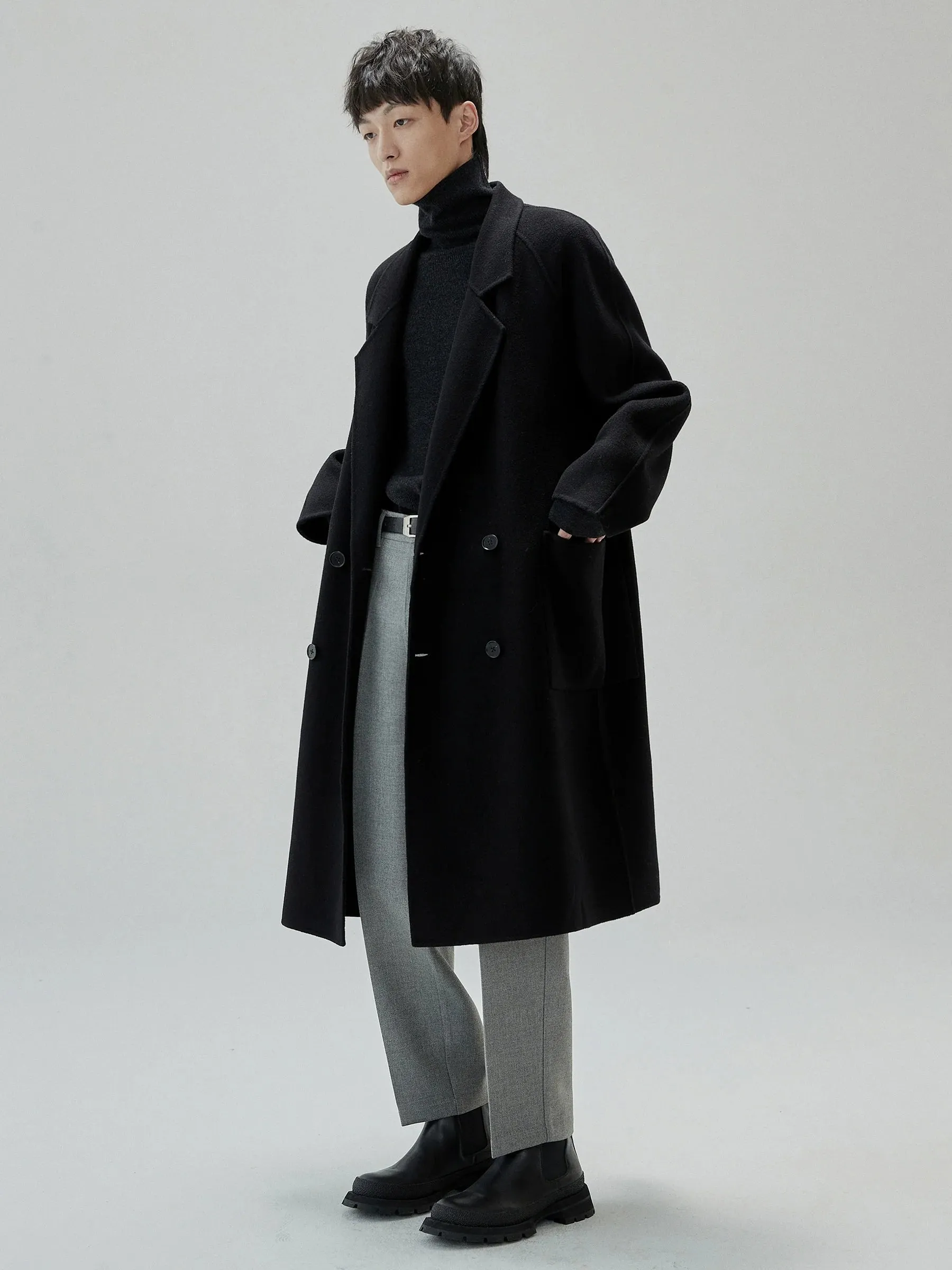 Double-Breasted Wool Coat