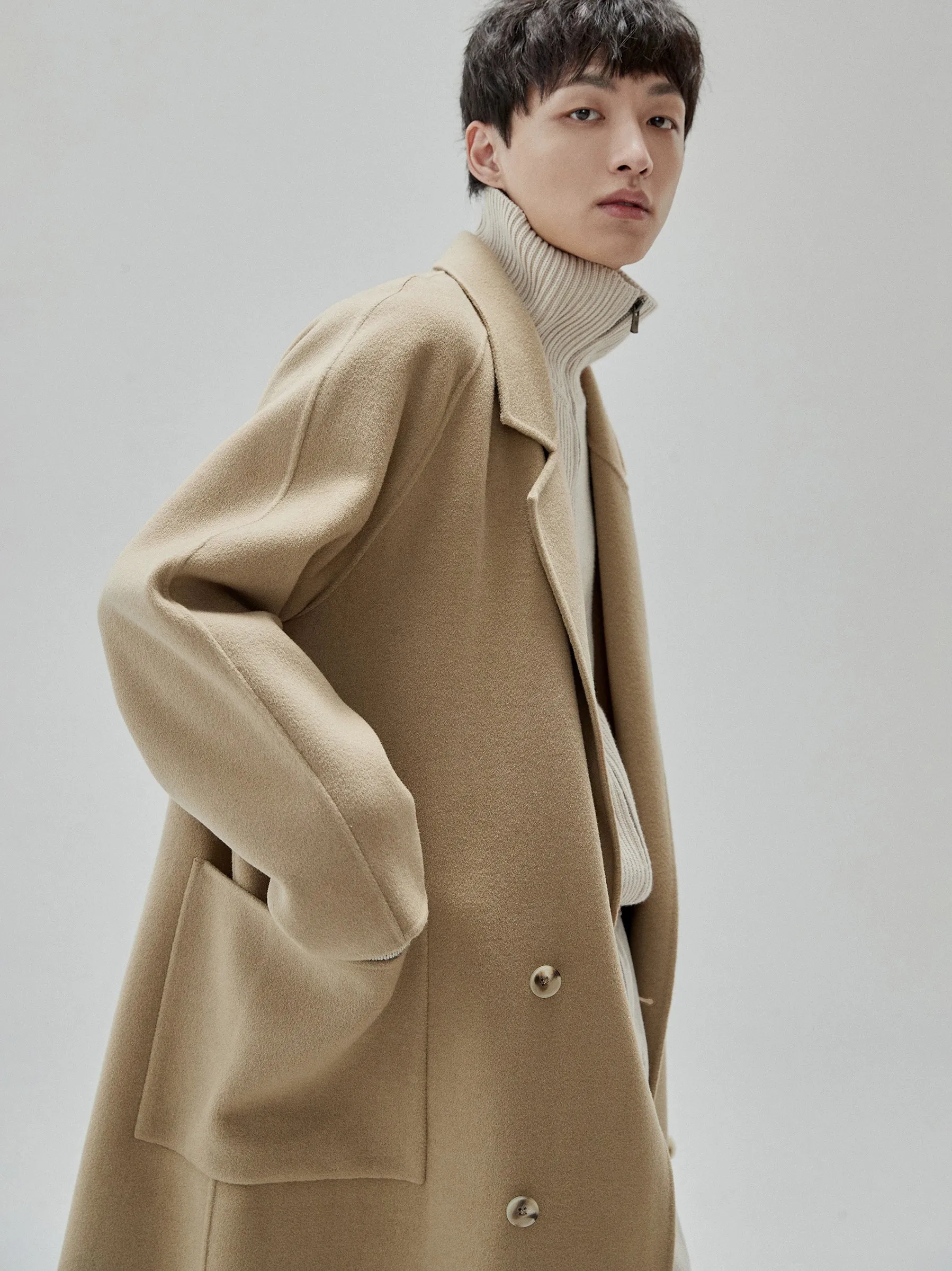 Double-Breasted Wool Coat
