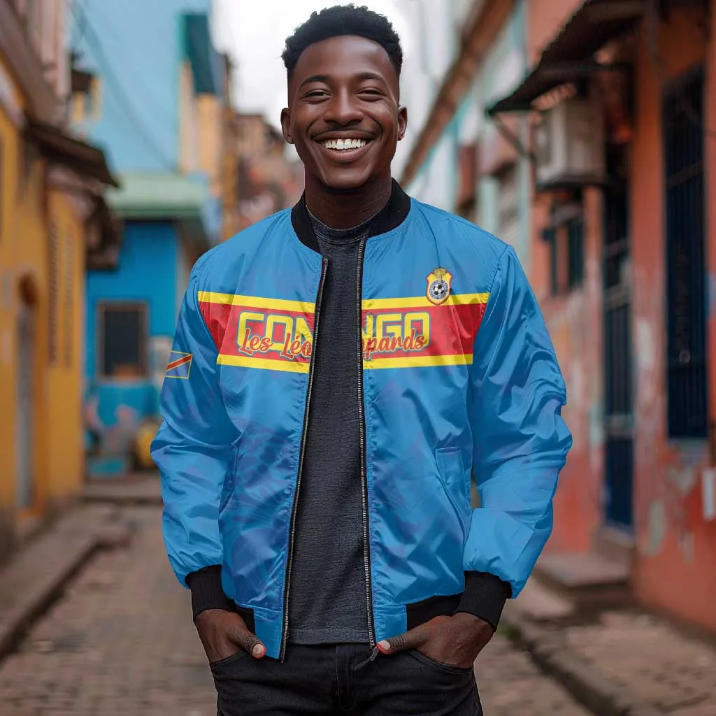 DR Congo Football Custom Bomber Jacket Go Champions LT15