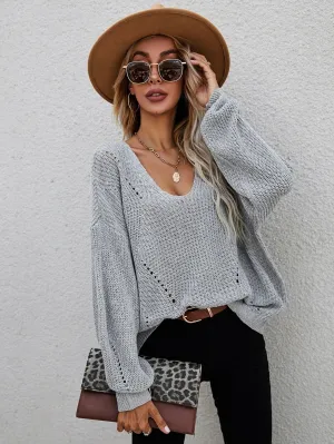 Drop shoulder sweater - Grey