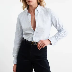 Dyllan Shrunken shirt in Blue Stripe