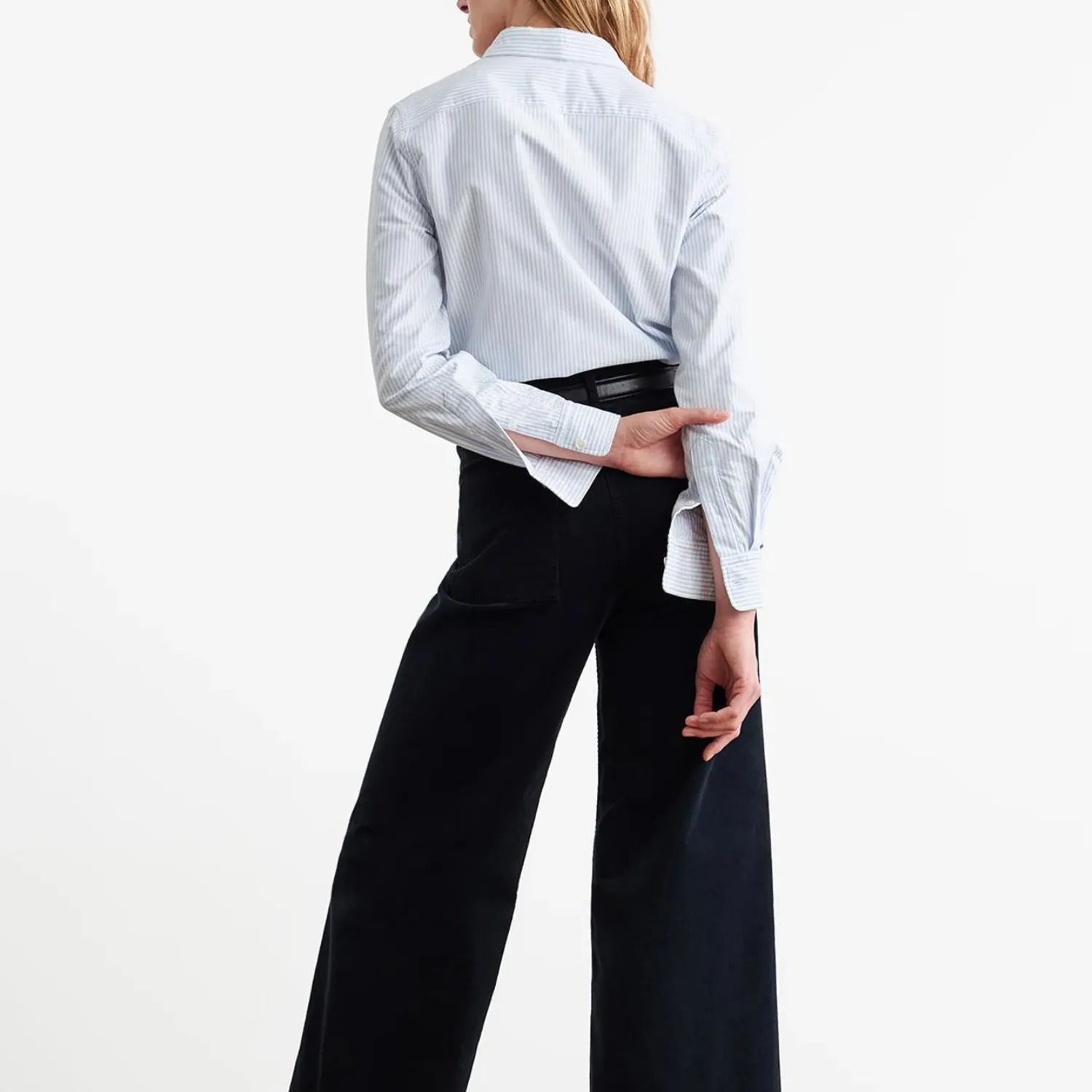 Dyllan Shrunken shirt in Blue Stripe