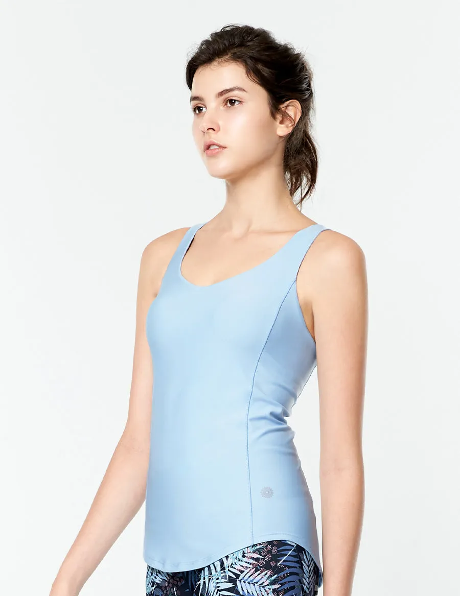 easyoga LESPIRO Stellate Tank - B33 Powder Blue