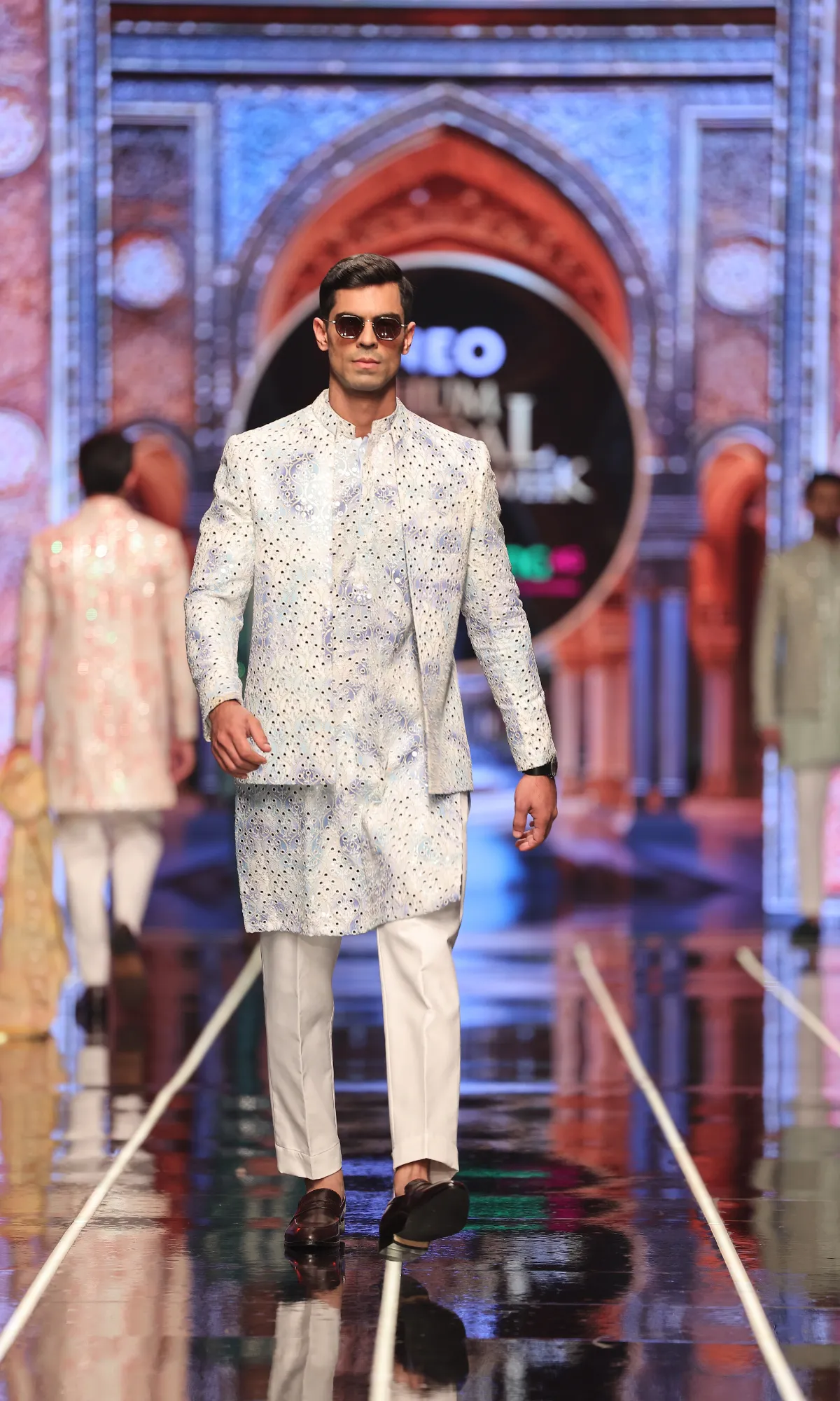 Edge Republic - BCW 53 Patel blue Ombre Front Open Prince Coat