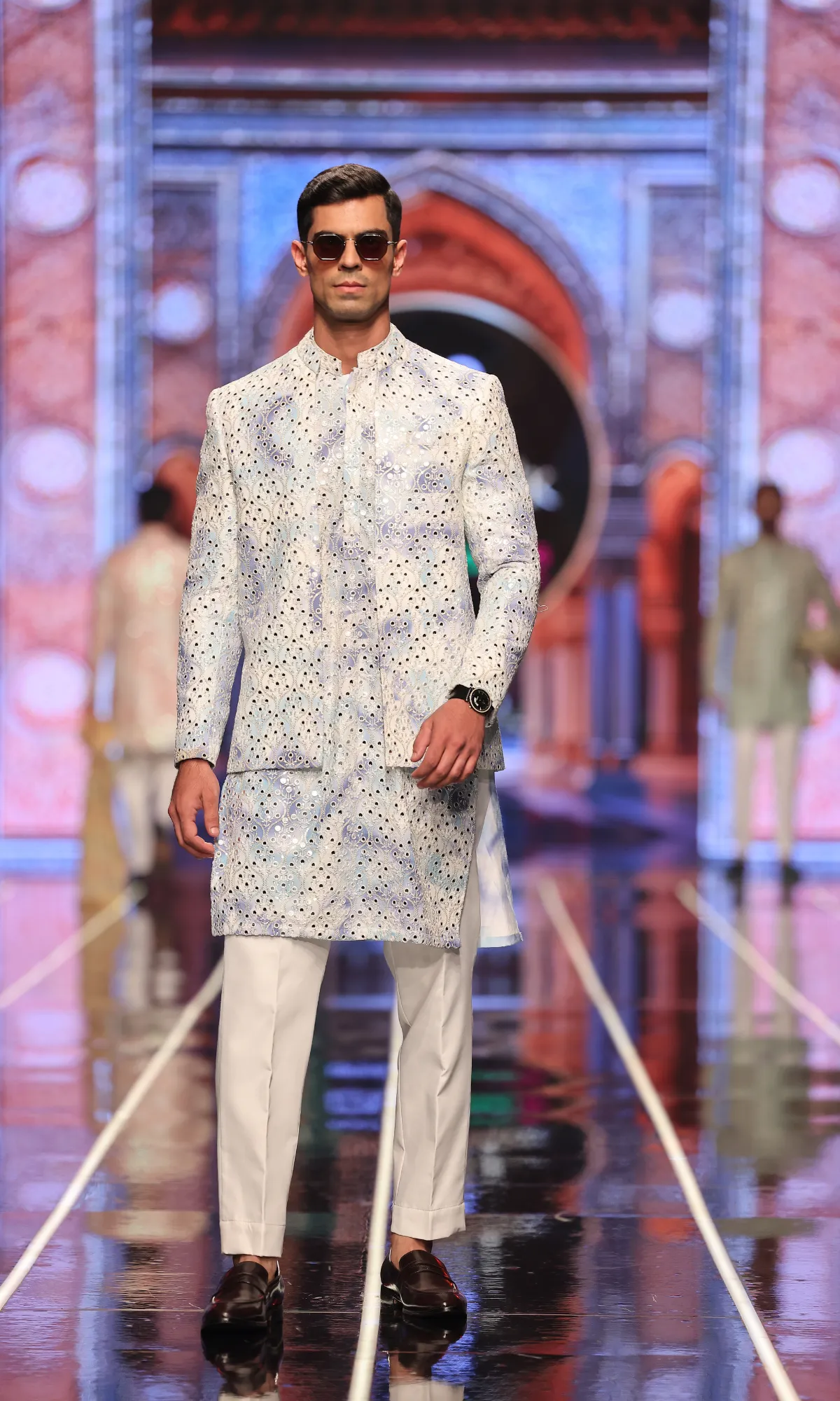 Edge Republic - BCW 53 Patel blue Ombre Front Open Prince Coat