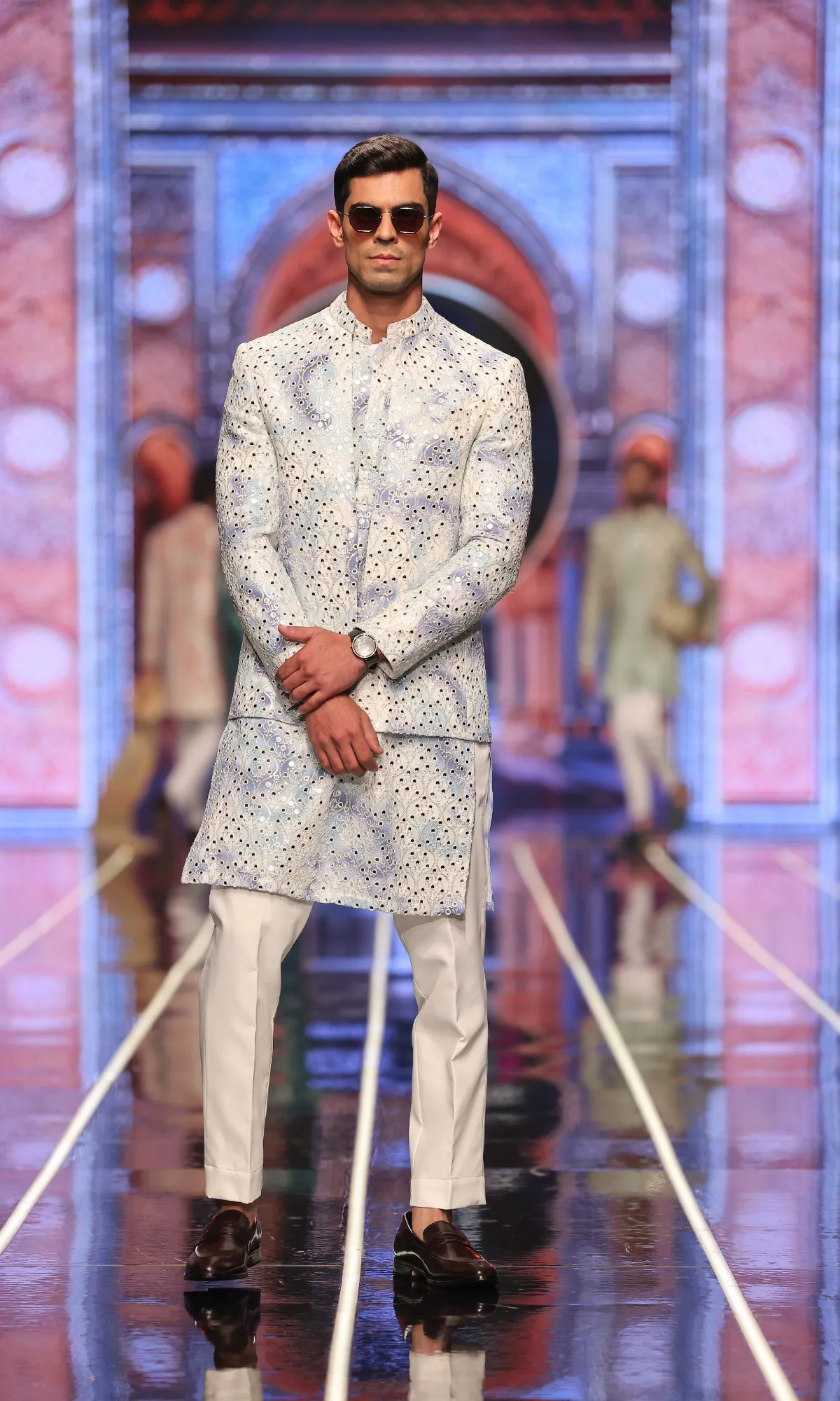 Edge Republic - BCW 53 Patel blue Ombre Front Open Prince Coat