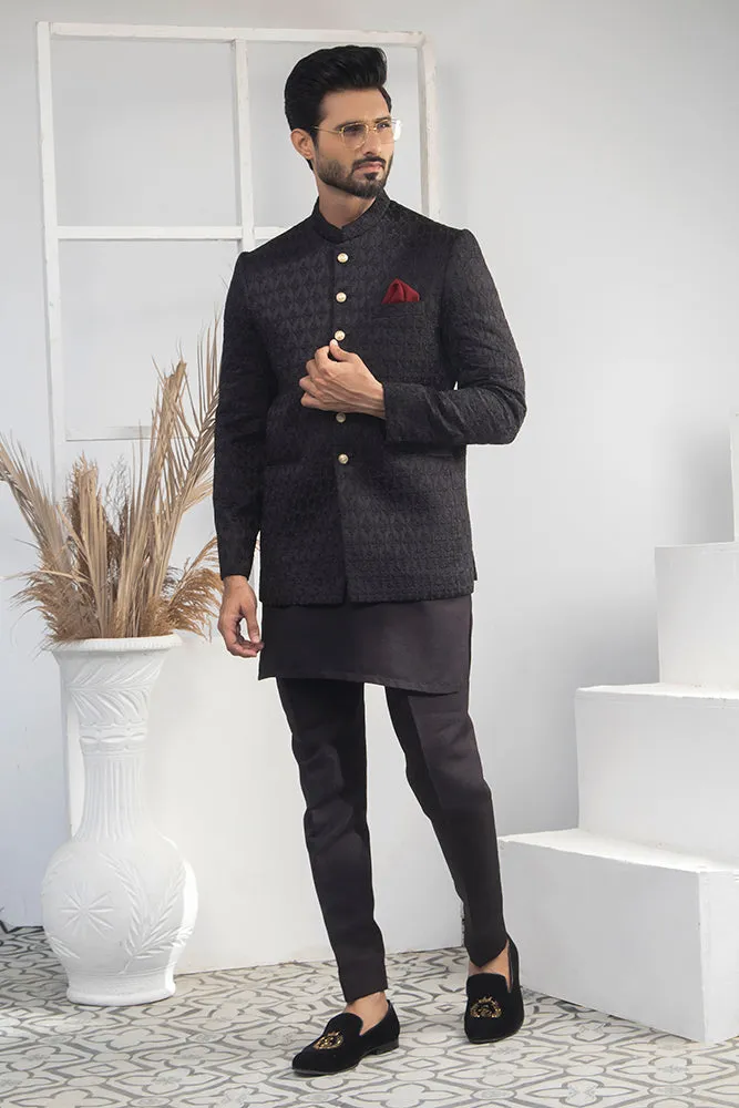 Edge Republic - ER 2065 Black Prince Coat For Men