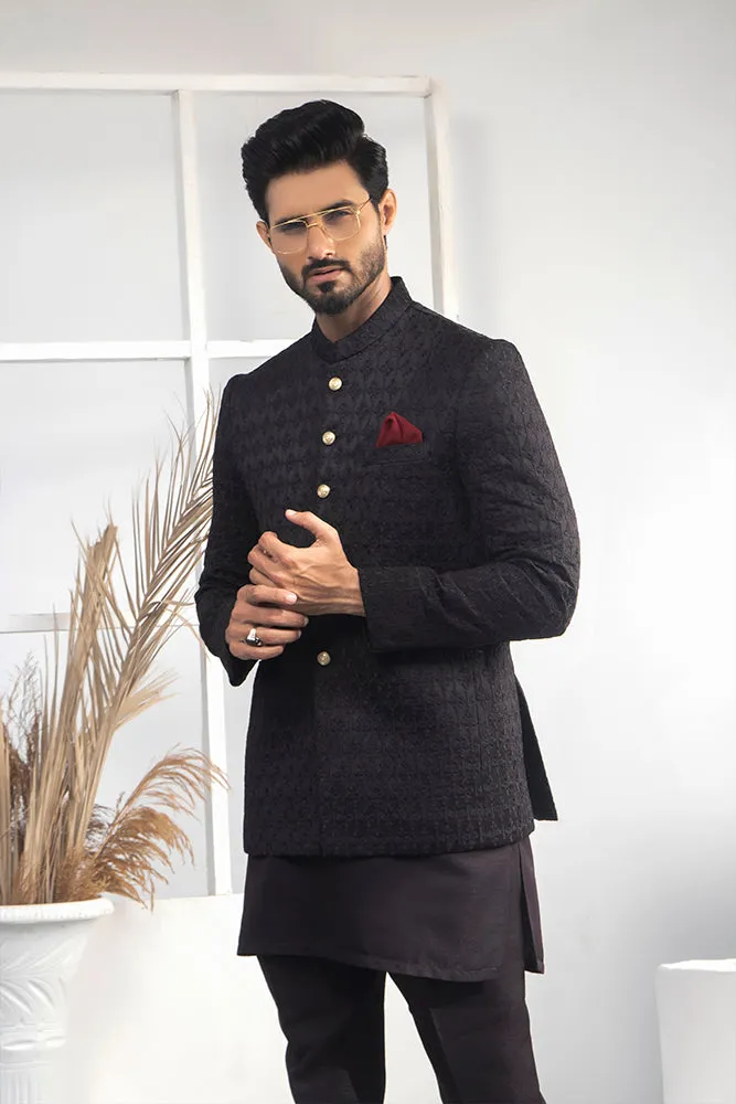 Edge Republic - ER 2065 Black Prince Coat For Men