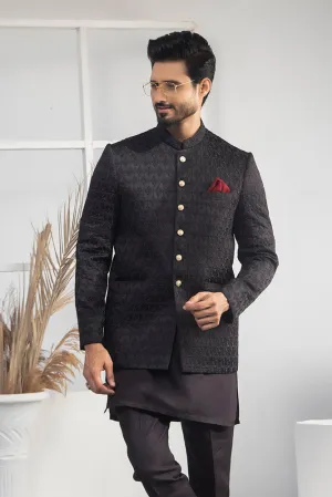 Edge Republic - ER 2065 Black Prince Coat For Men
