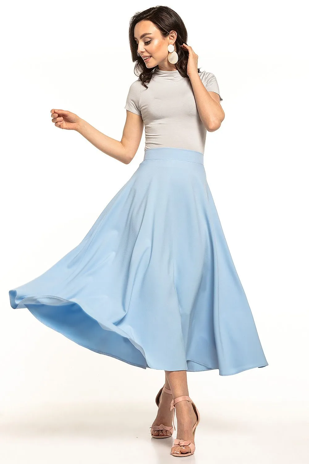 Elegant Circle Midi Skirt