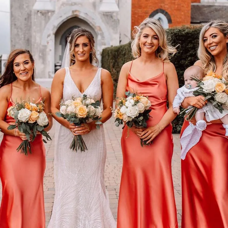 Elegant Floor Length Long Bridesmaid Dresses