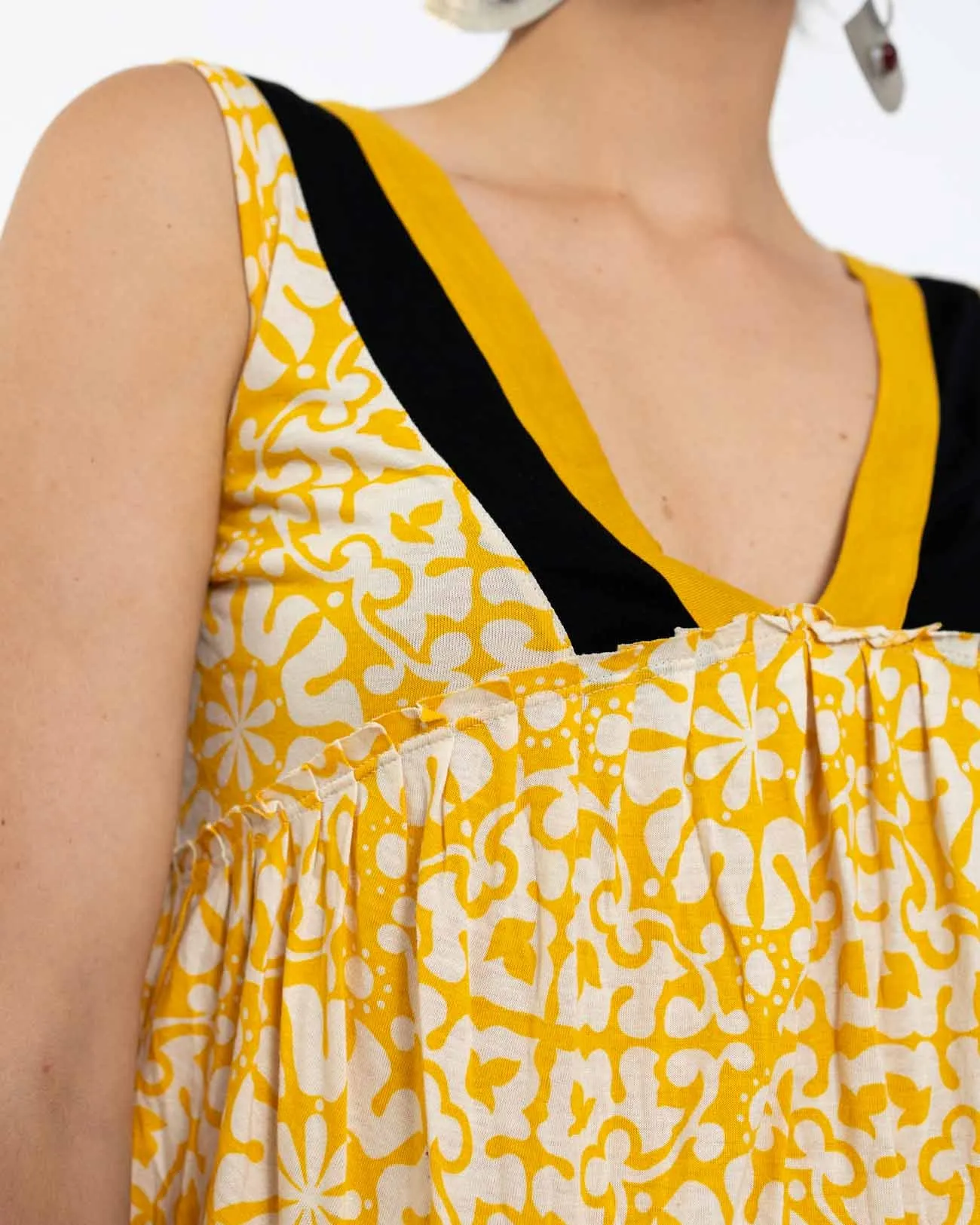 Etro Vintage Yellow Print Tank Top
