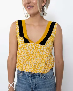 Etro Vintage Yellow Print Tank Top