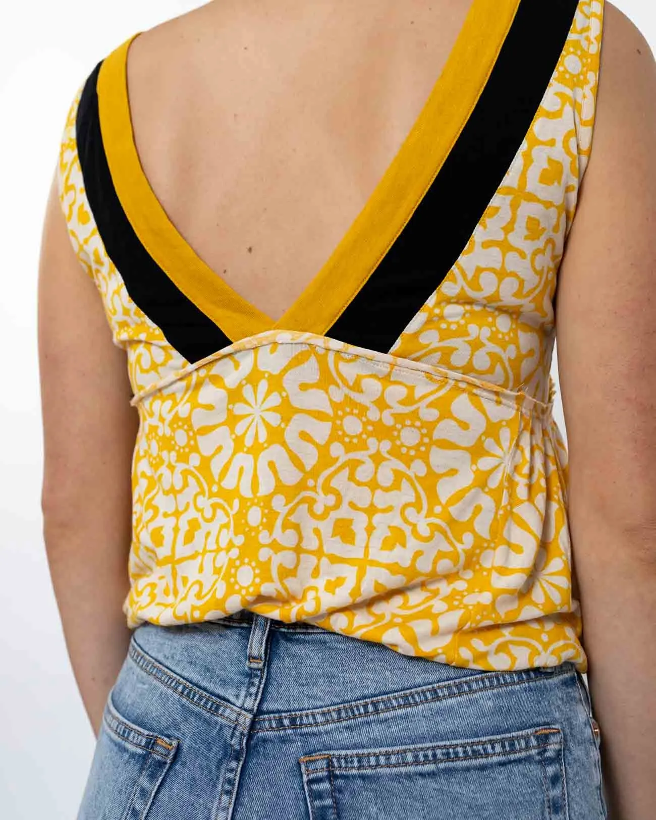 Etro Vintage Yellow Print Tank Top
