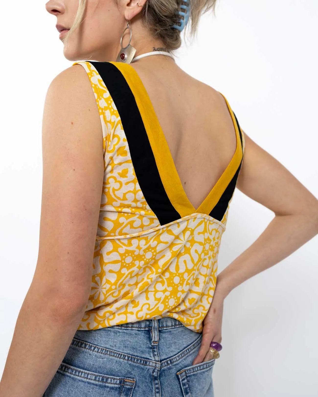Etro Vintage Yellow Print Tank Top