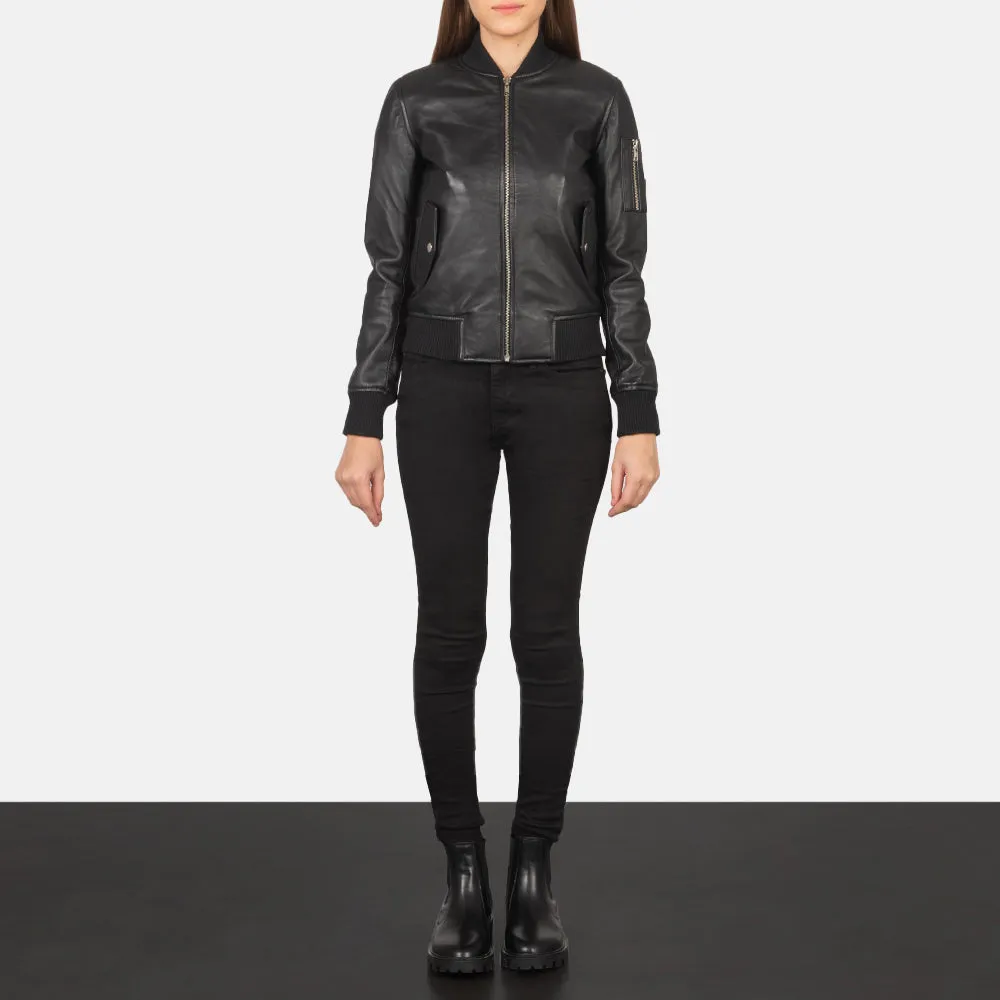 Eve Leather Bomber Jacket