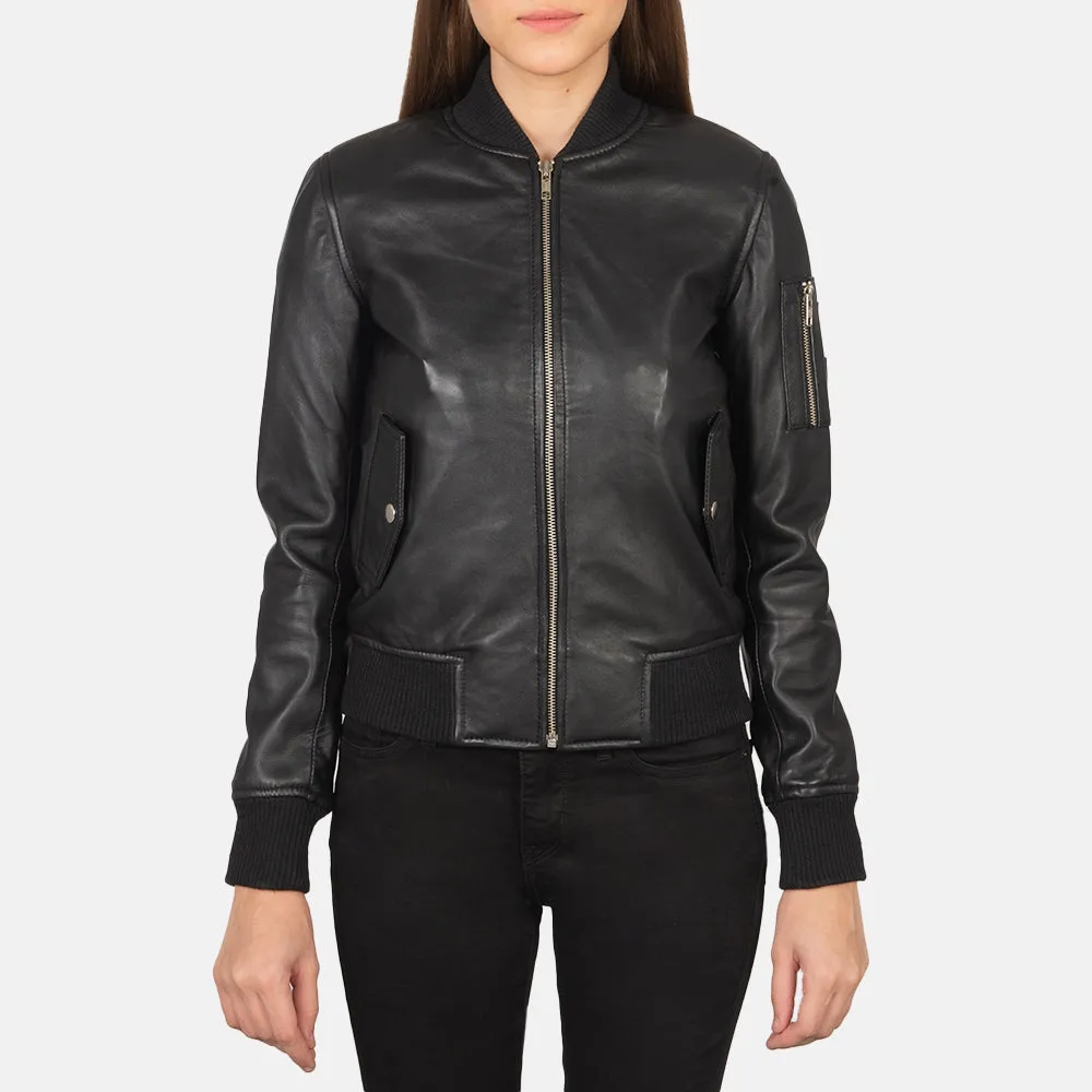 Eve Leather Bomber Jacket