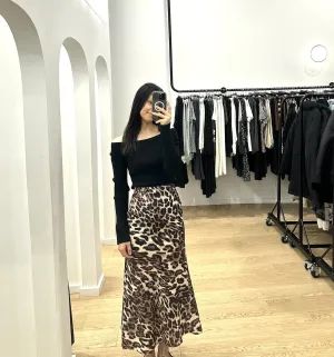 FARLEY MAXI SKIRT || LEOPARD
