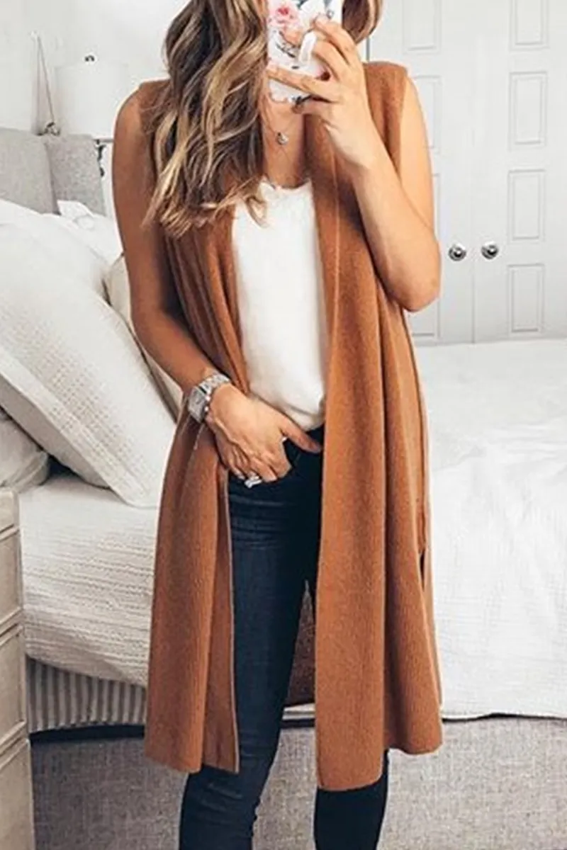 Fashion Casual Solid Split Joint Basic V Neck Tops
