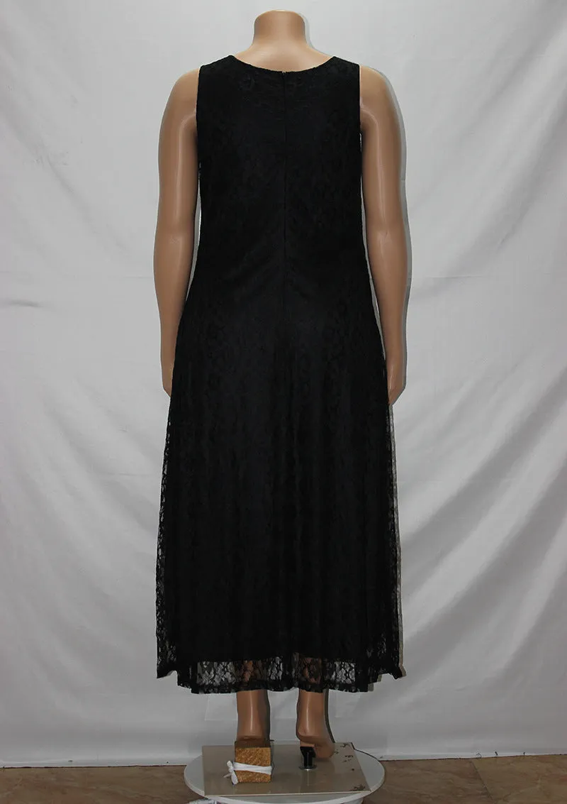Fashion Large Size Women's Two-piece Fashion Sexy Lace Dress