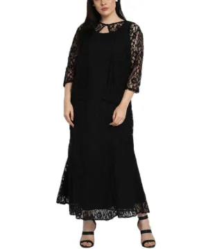 Fashion Large Size Women's Two-piece Fashion Sexy Lace Dress