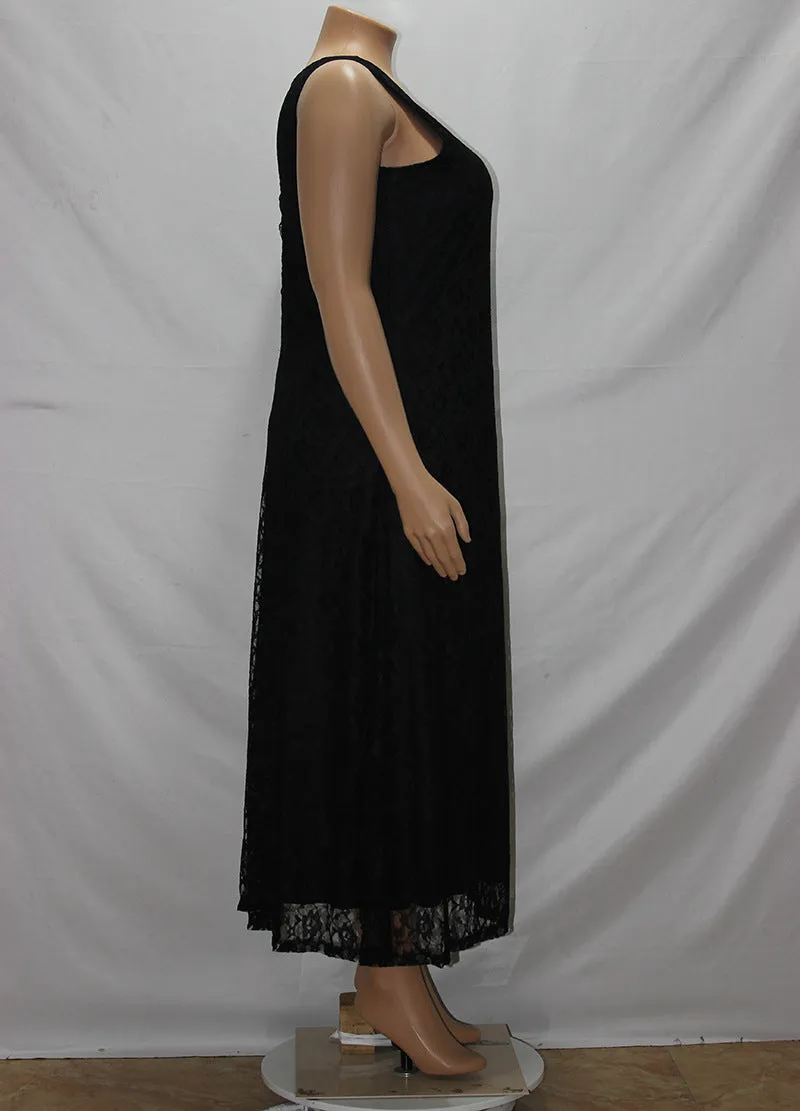 Fashion Large Size Women's Two-piece Fashion Sexy Lace Dress