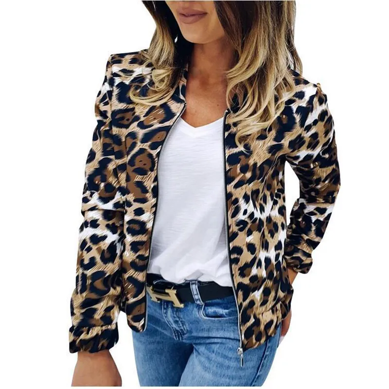 Fashionable bomber jacket with animal print and comfortable fit - Casual wear for everyday comfort - Casual wear for everyday comfort