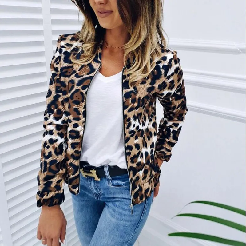 Fashionable bomber jacket with animal print and comfortable fit - Casual wear for everyday comfort - Casual wear for everyday comfort