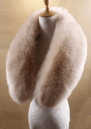 Faux Fur Collar Shawl